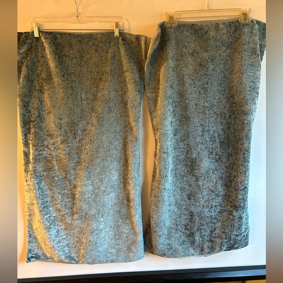 NICOLE MILLER HOME CRUSHED TEXTURE BLUE PILLOW SHAMS (2) QUEEN SIZE - Picture 5 of 7